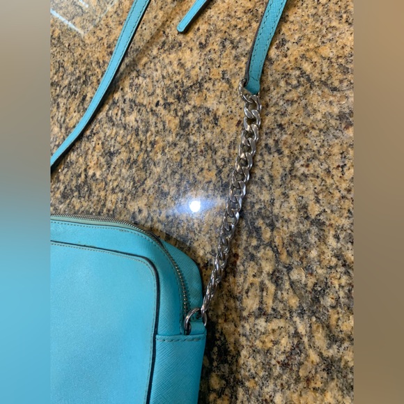Michael Kors Aqua Blue Crossbody Purse jet set crossbody - Picture 12 of 12